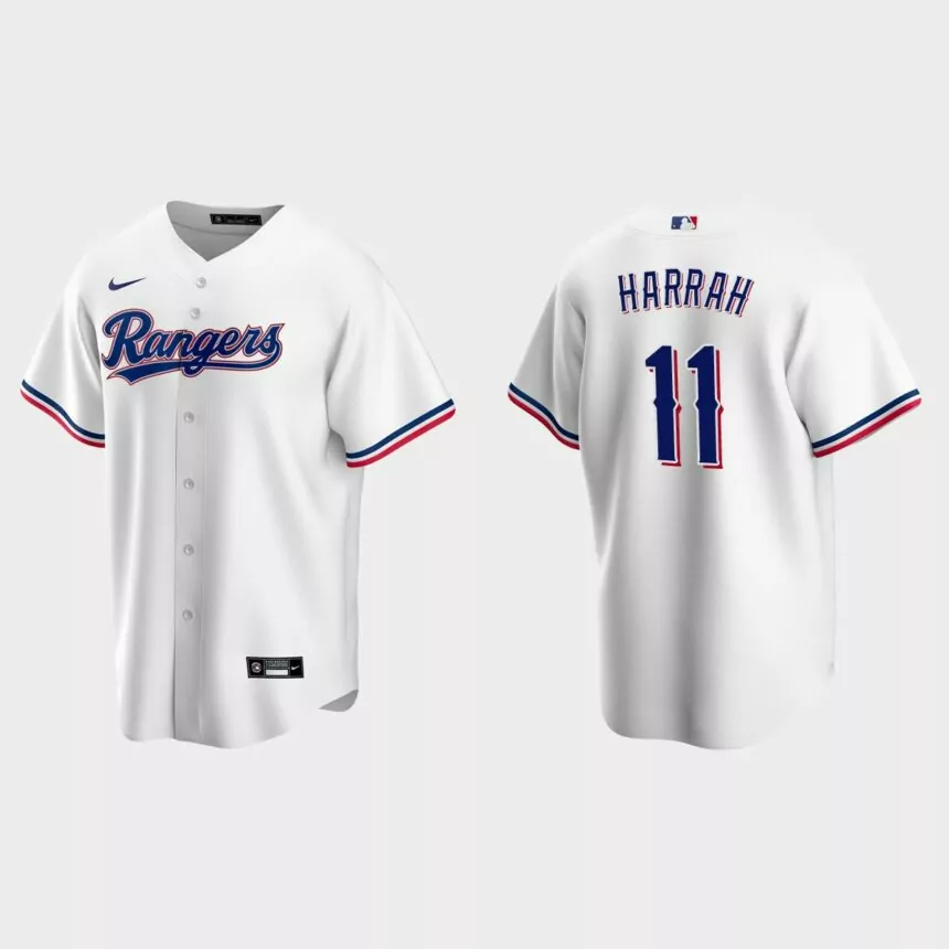 Men’s Texas Rangers Toby Harrah White Replica Retired Player Jersey