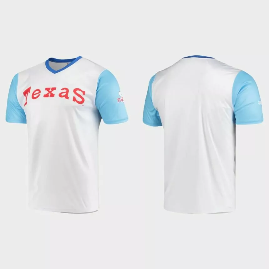 Men’s Texas Rangers White Cooperstown Collection Stitches Wordmark Jersey