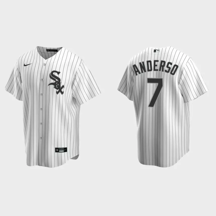 Men’s Tim Anderson Chicago White Sox Home Replica Jersey – White