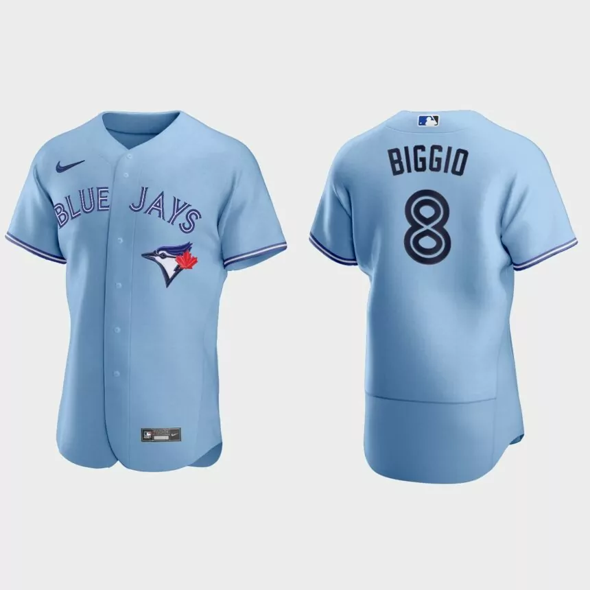 Men’s Toronto Blue Jays Cavan Biggio 2020 Alternate Authentic Jersey – Light Blue