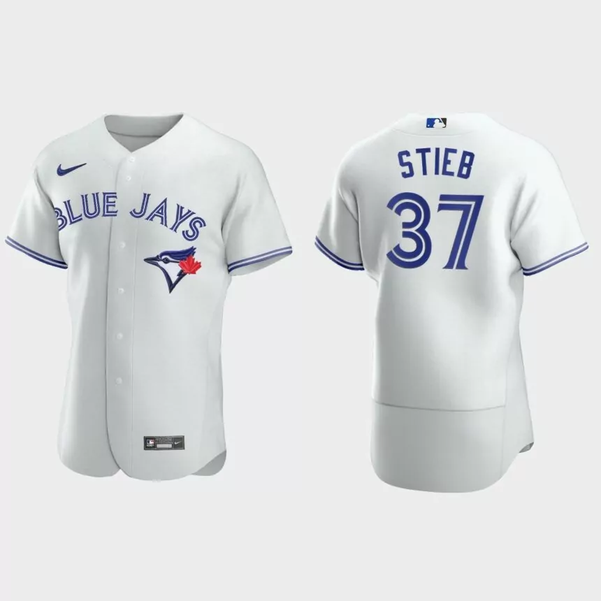 Men’s Toronto Blue Jays Dave Stieb White Authentic Retired Player Jersey