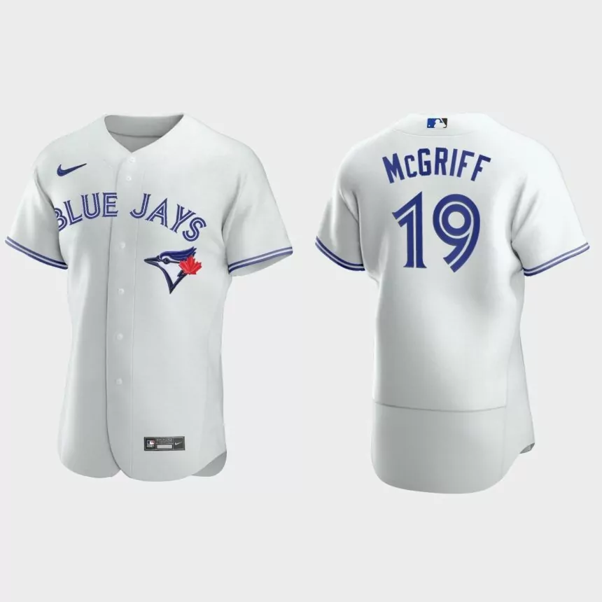 Men’s Toronto Blue Jays Fred McGriff White Authentic Retired Player Jersey