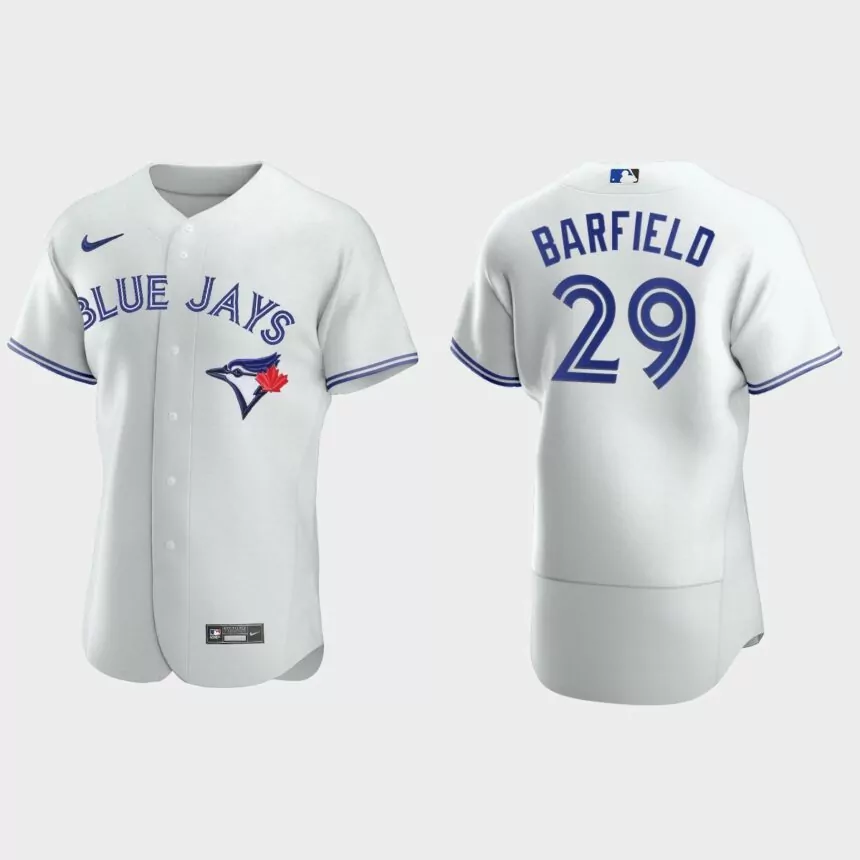 Men’s Toronto Blue Jays Jesse Barfield White Authentic Retired Player Jersey