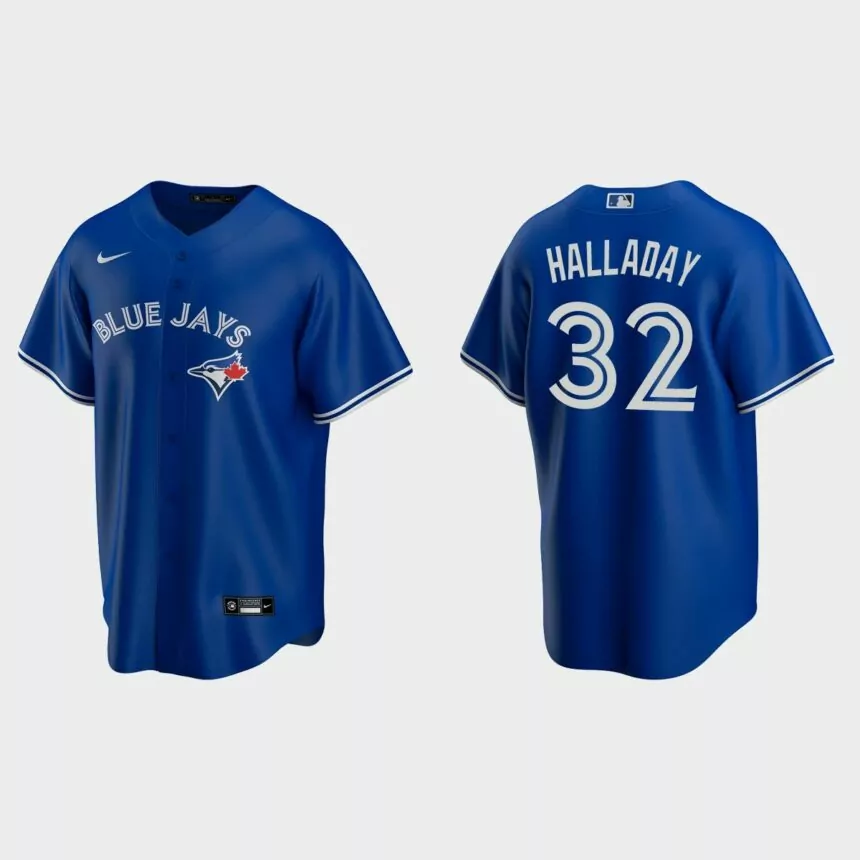 Men’s Toronto Blue Jays Roy Halladay #32 Replica Alternate Jersey – Royal