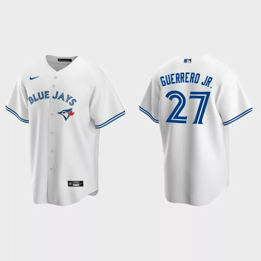 Men’s Toronto Blue Jays Vladimir Guerrero Jr. #27 Replica Home Jersey – White
