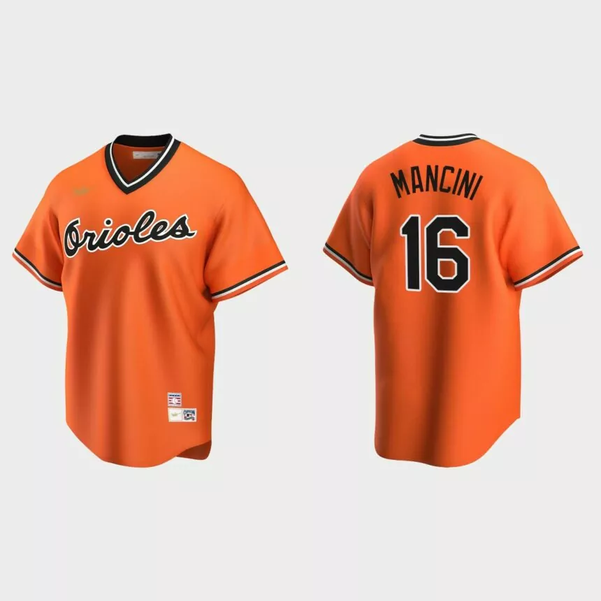 Men’s Trey Mancini #16 Baltimore Orioles Cooperstown Collection Alternate Jersey – Orange