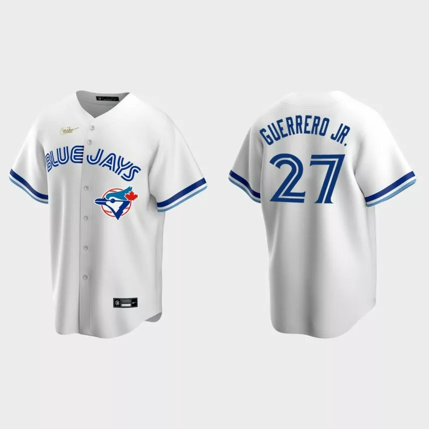 Men’s Vladimir Guerrero Jr. Toronto Blue Jays Cooperstown Collection Home Jersey – White