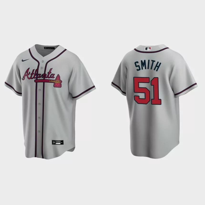 Men’s Will Smith Atlanta Braves Road Replica Jersey – Gray