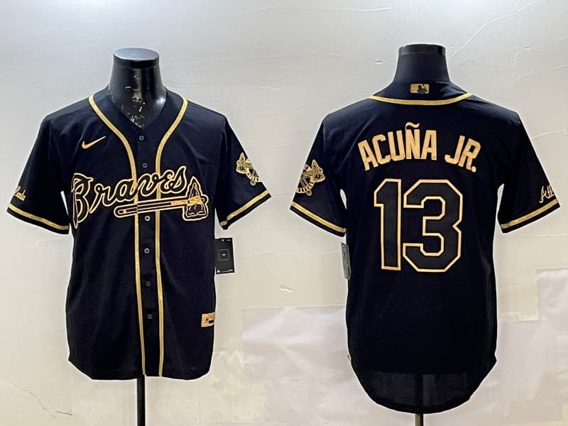 Mens       Atlanta Braves  13 Ronald Acuna Jr. baseball Jersey