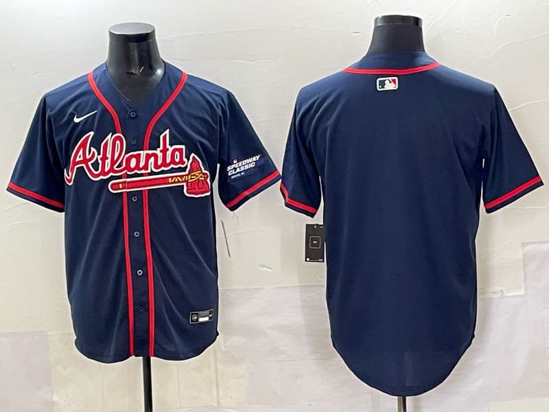 Mens     Atlanta Braves   no name number baseball Jersey