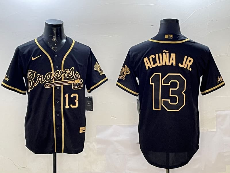 Mens     Atlanta Braves  13 Ronald Acuna Jr. baseball Jersey