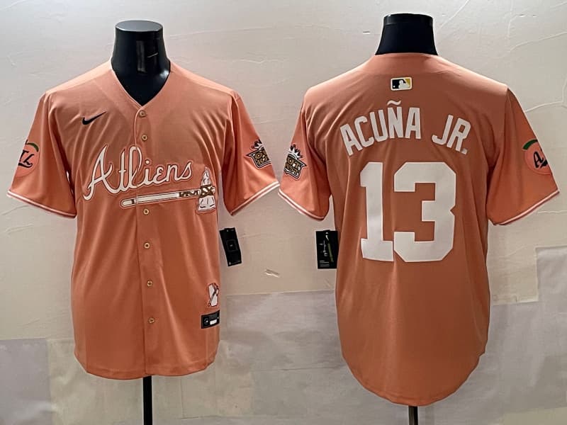 Mens   Atlanta Braves   #13 Ronald Acuna Jr. baseball Jersey