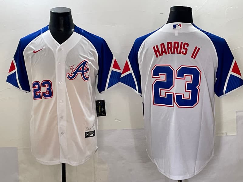 Mens  Atlanta Braves  #23 Michael Harris II baseball Jersey