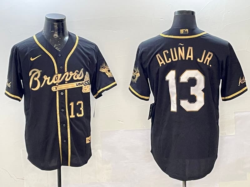Mens  Atlanta Braves-13 Ronald Acuna Jr. baseball Jersey