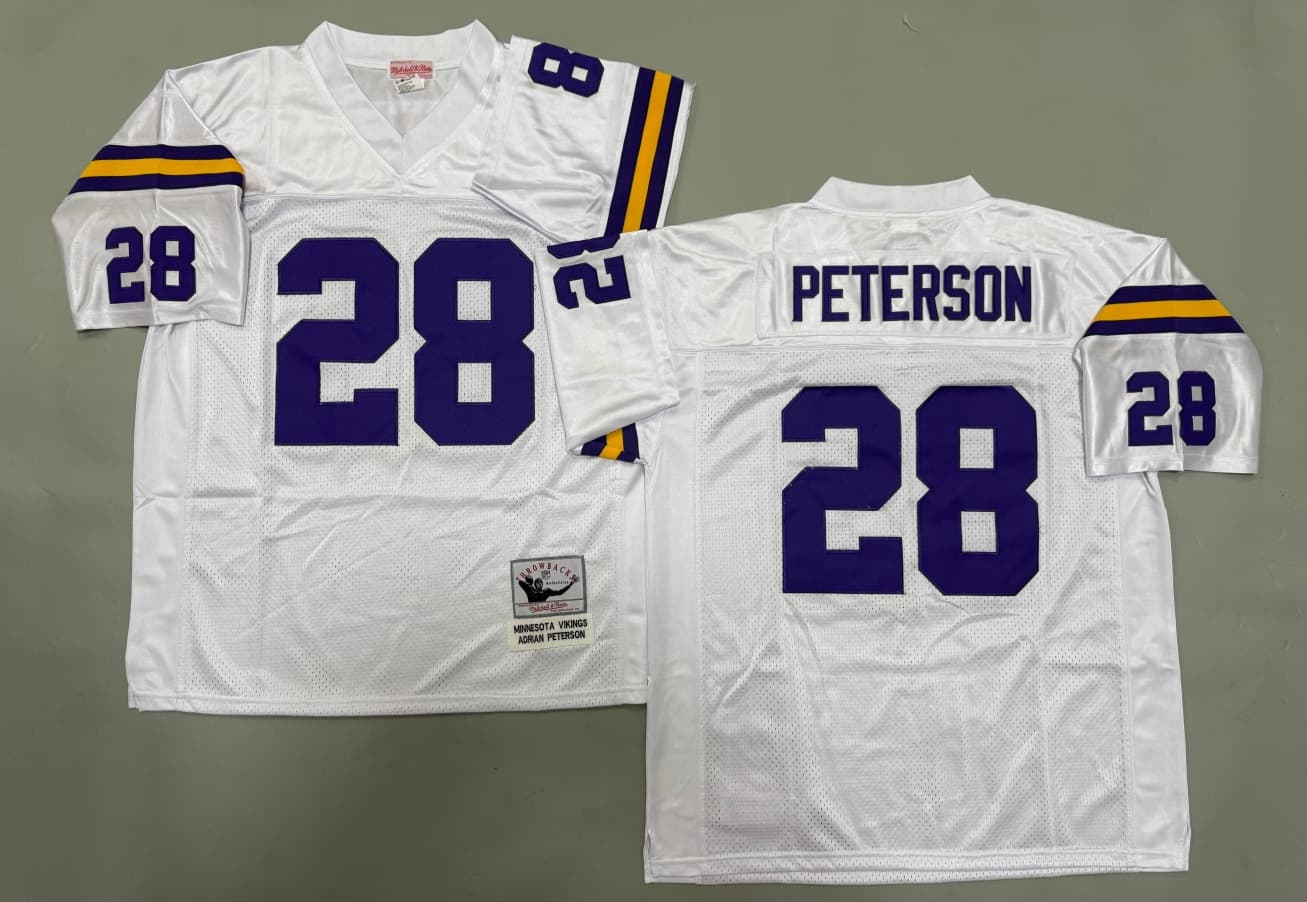 Mens  NFL Minnesota Vikings Peterson 28  Football Jersey