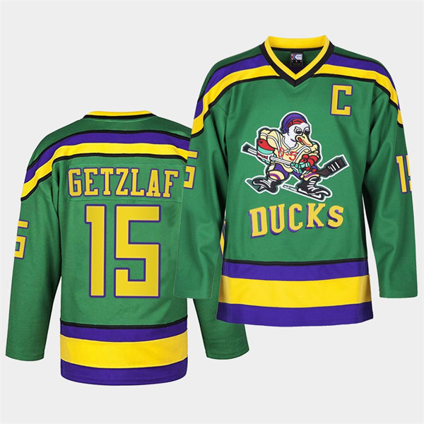 Mens Anaheim Ducks #15 Ryan Getzlaf Green Heritage Classic Edition Stitched Jersey