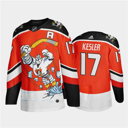 Mens Anaheim Ducks #17 Ryan Kesler Orange Alternate Adidas 2021 Reverse Retro Special Edition Stitched Jersey