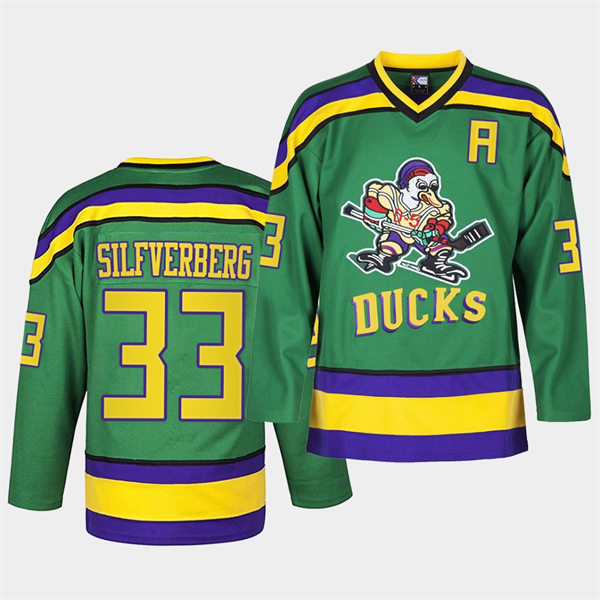 Mens Anaheim Ducks #33 Jakob Silfverberg Green Heritage Classic Edition Stitched Jersey