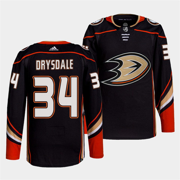 Mens Anaheim Ducks #34 Jamie Drysdale Adidas Black Home Stitched Jersey