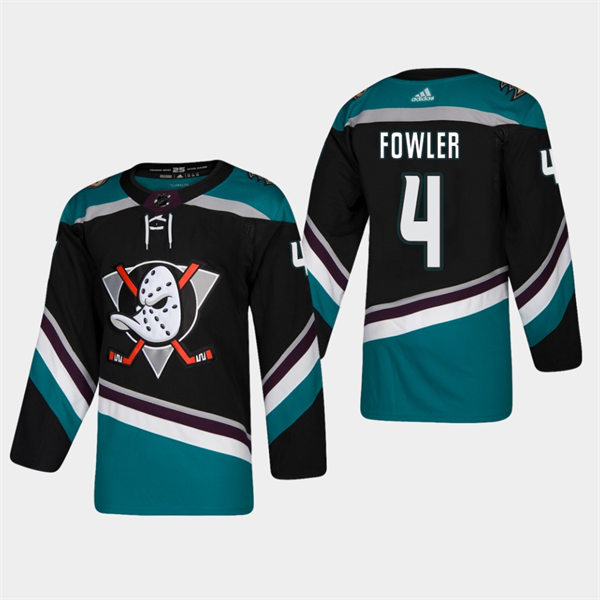 Mens Anaheim Ducks #4 Cam Fowler Adidas 2019 Alternate Black Bargain Stitched Jersey