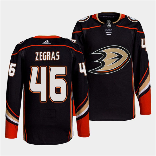 Mens Anaheim Ducks #46 Trevor Zegras Adidas Black Home Stitched Jersey