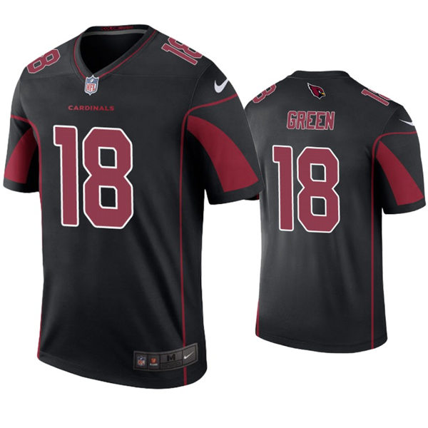 Mens Arizona Cardinals #18 A.J. Green Nike Black 2nd Alternate Color Rush Legend Jersey