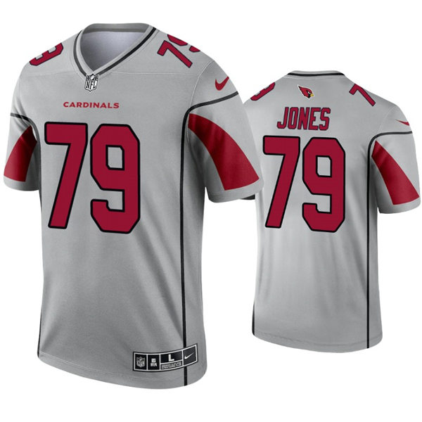 Mens Arizona Cardinals #79 Josh Jones Nike Silver Inverted Legend Jersey