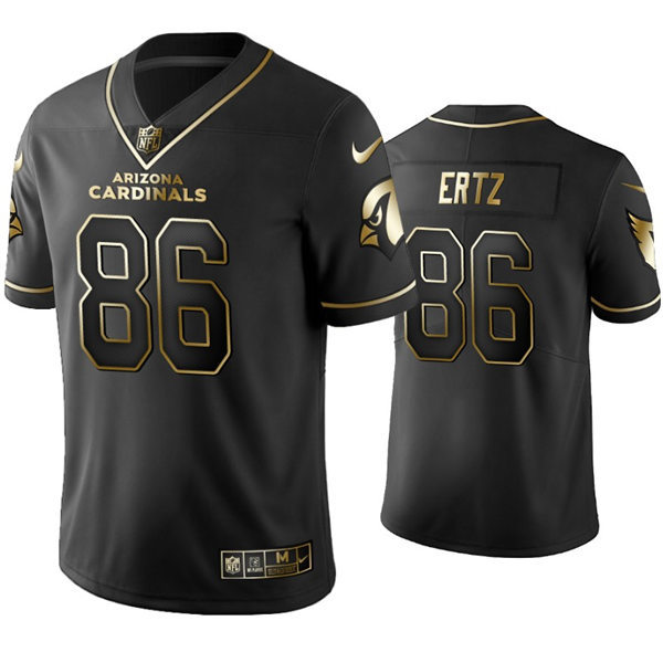 Mens Arizona Cardinals #86 Zach Ertz Nike Black Golden Edition Vapor Limited Jersey