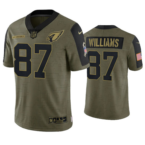 Mens Arizona Cardinals #87 Maxx Williams Nike Olive 2021 Salute To Service Limited Jersey