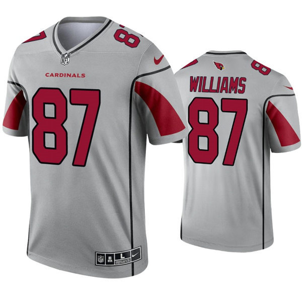 Mens Arizona Cardinals #87 Maxx Williams Nike Silver Inverted Legend Jersey
