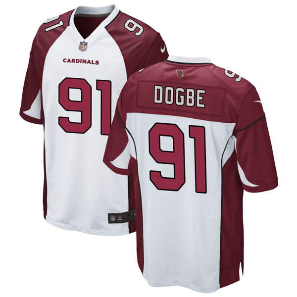 Mens Arizona Cardinals #91 Michael Dogbe Nike White Vapor Limited Jersey