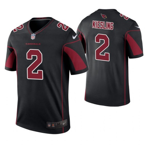 Mens Arizona Cardinals Retired Player #2 Wal Kiesling Nike Black Color Rush Legend Jersey