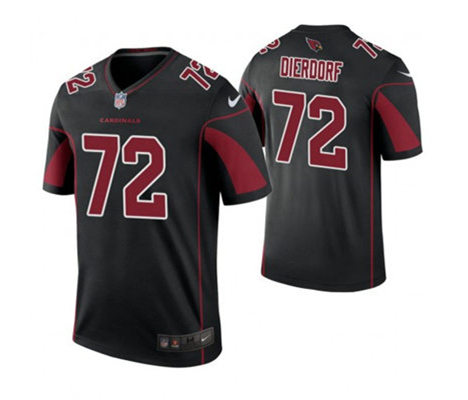 Mens Arizona Cardinals Retired Player #72 Dan Dierdorf Nike Black 2nd Alternate Color Rush Legend Jersey