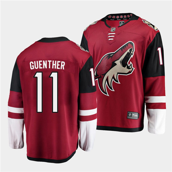 Mens Arizona Coyotes #11 Dylan Guenther Sitched Adidas Home Maroon Stitched Jersey