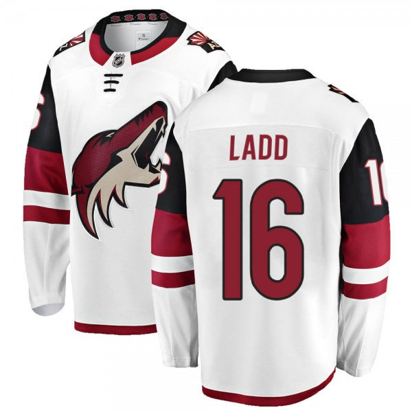 Mens Arizona Coyotes #16 Andrew Ladd Adidas Away White Stitched Jersey