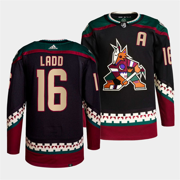Mens Arizona Coyotes #16 Andrew Ladd adidas Black Home Classics Stitched Jersey