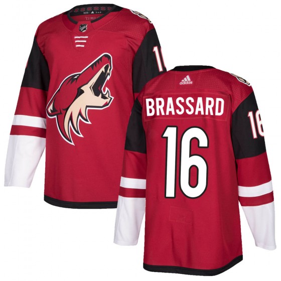 Mens Arizona Coyotes #16 Derick Brassard Sitched Adidas Home Maroon Stitched Jersey