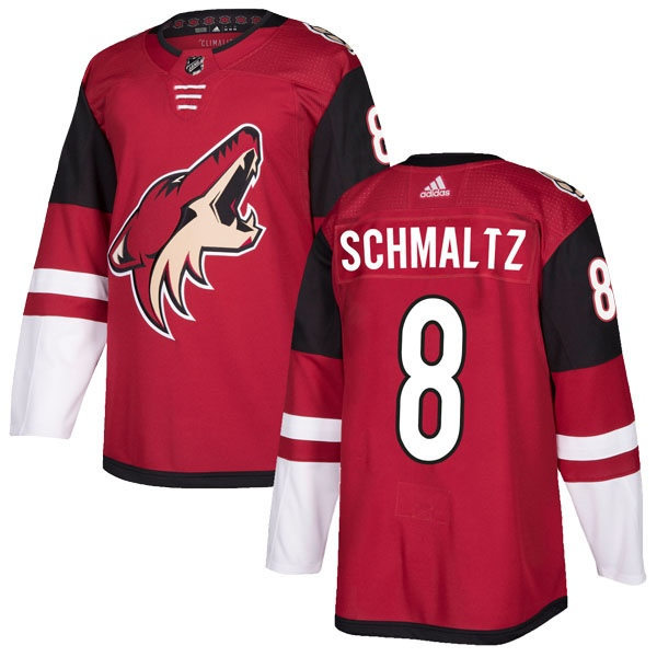 Mens Arizona Coyotes #8 Nick Schmaltz Adidas Home Maroon Stitched Jersey
