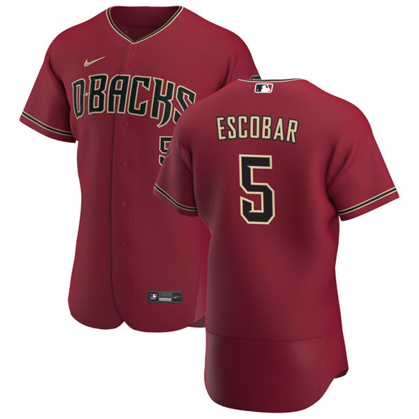 Mens Arizona Diamondbacks #5 Eduardo Escobar Nike Crimson Alternate FlexBase Jersey