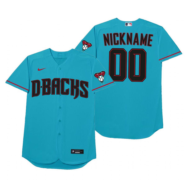 Mens Arizona Diamondbacks Custom Pavin Smith Josh Reddick Curt Schilling Carson Kelly Randy Johnson Nike Blue 2021 Players