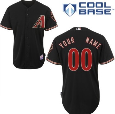 Mens Arizona Diamondbacks Customized Black Jersey