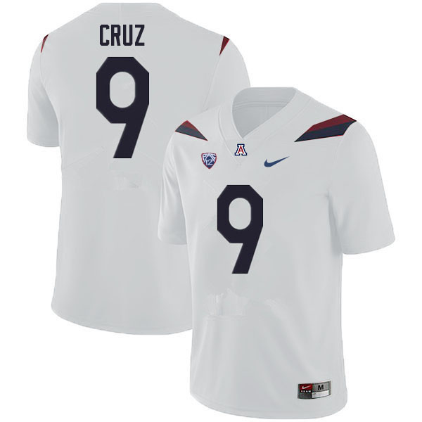 Mens Arizona Wildcats #9 Gunner Cruz Nike White College Football Game Jersey