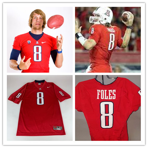 Mens Arizona Wildcats Custom Rob Gronkowski Brooks Reed Lance Briggs Nick Foles Michael Eletise Nathan Tilford Nike 2012 Red Retro Football Jersey