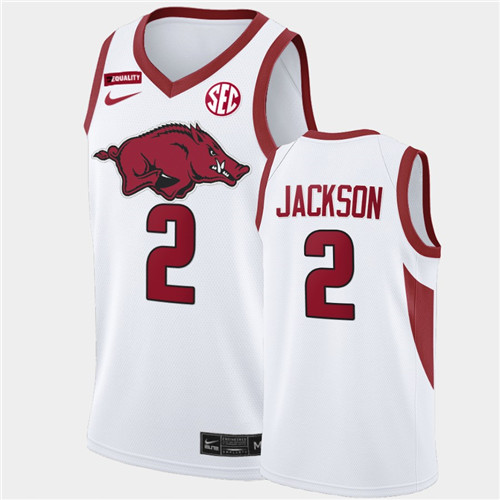 Mens Arkansas Razorbacks #2 Vance Jackson Nike White College Basketball Special Edition Jersey