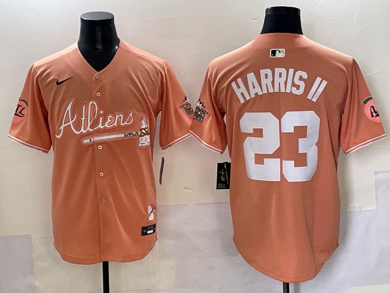 Mens Atlanta Braves # 23 Michael  Harris II baseball Jersey