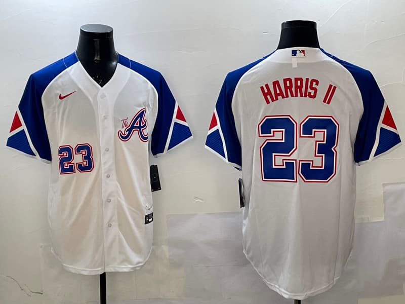 Mens Atlanta Braves # 23 Michael Harris II baseball Jersey