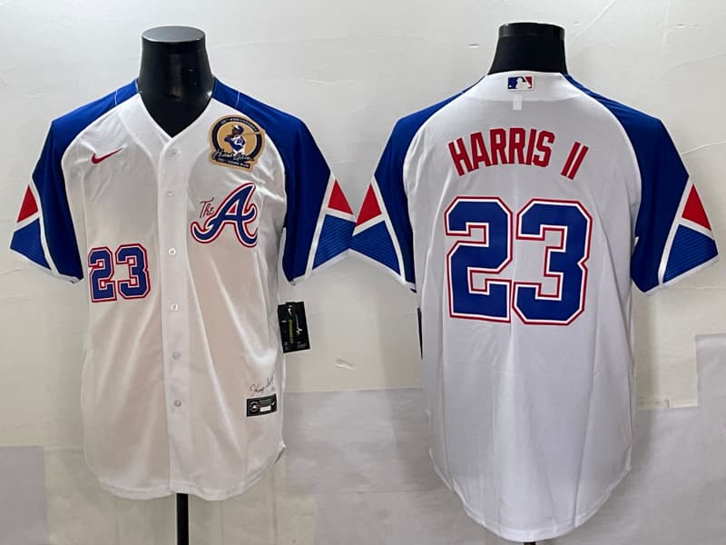 Mens Atlanta Braves #23 Michael Harris II baseball Jersey