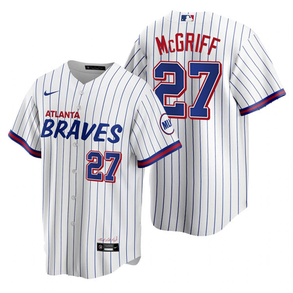 Mens Atlanta Braves #27 Fred McGriff Nike White 2021 City Connect Jersey