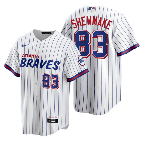 Mens Atlanta Braves #83 Braden Shewmake Nike White 2021 City Connect Jersey