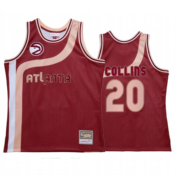 Mens Atlanta Hawks #20 John Collins Mitchell & Ness Red My Towns Wish Jersey